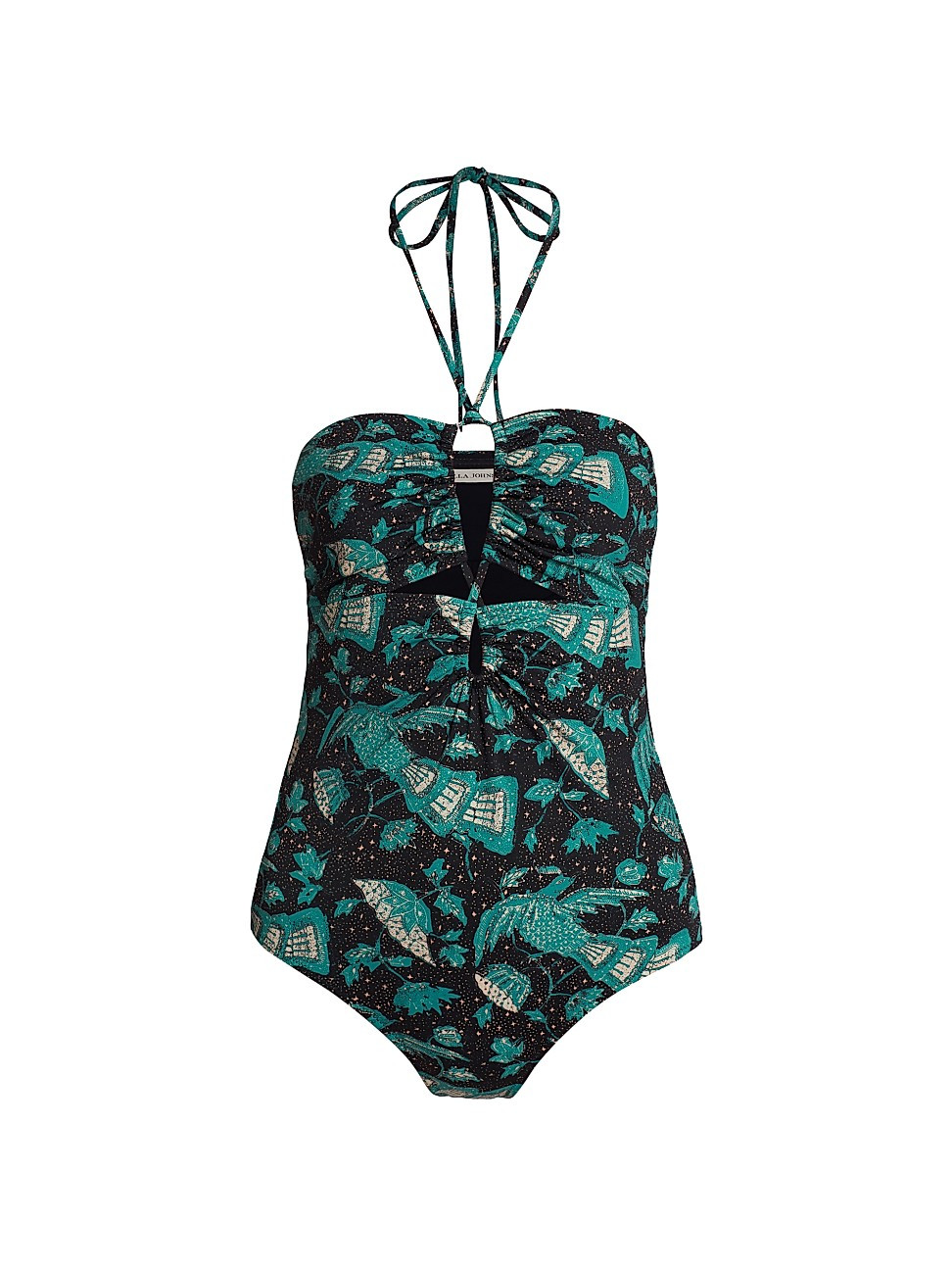Women's Minorca Maillot Halter One-Piece Swimsuit - Midnight Jade - Size Large | Saks Fifth Avenue