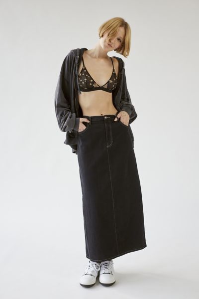 Urban Renewal Remade Overdyed Denim Maxi Skirt | Urban Outfitters (US and RoW)