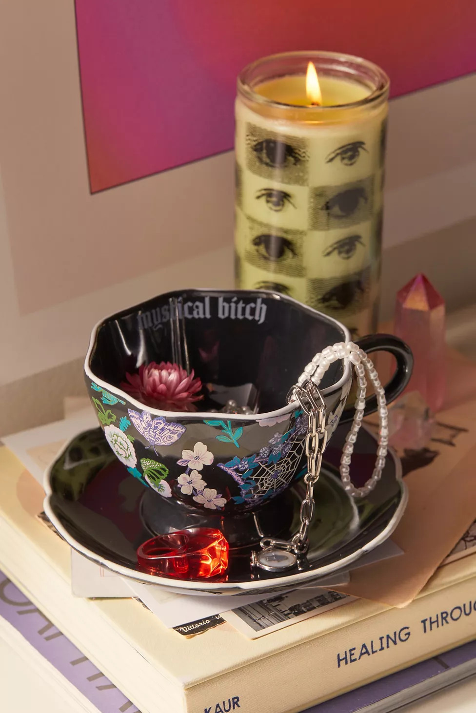 Mystical Graphic Tea Cup & Saucer Set | Urban Outfitters (US and RoW)