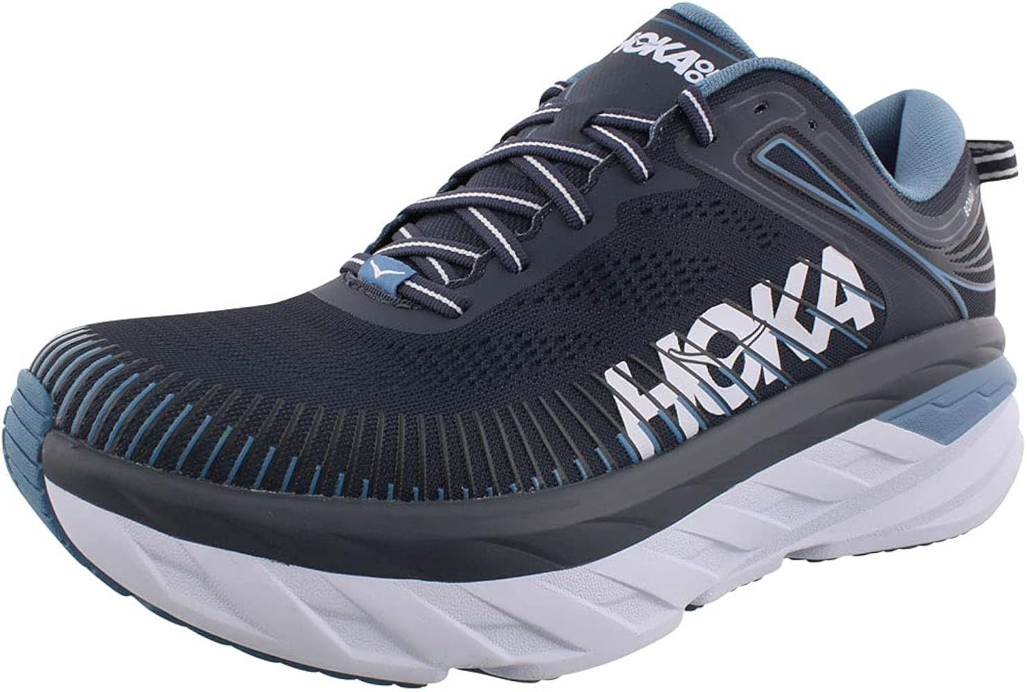 HOKA ONE ONE Men's Bondi 7 Running Shoes (Ombre Blue/Blue | Amazon (US)