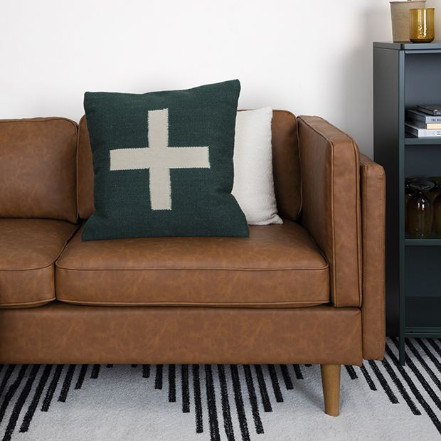Swiss Cross Accent Pillow Green | Antique Farm House