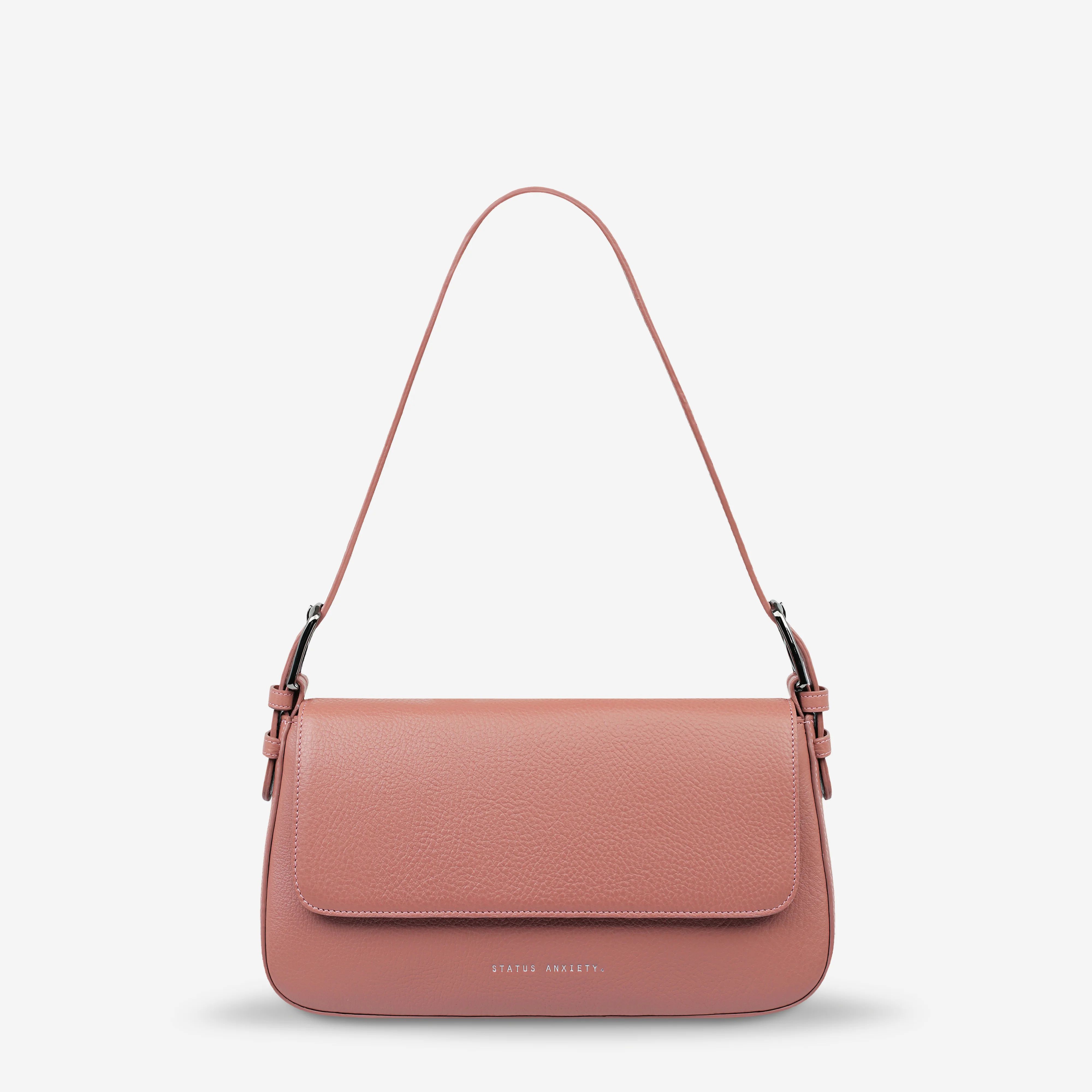 Figure You Out Women's Dusty Rose Leather Bag | Status Anxiety® | Status Anxiety 