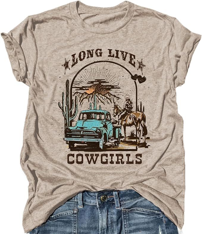 Funny Western Shirts for Women Cowboy Take Me Away Vintage Graphic Country T Shirt Teen Girls Sum... | Amazon (US)
