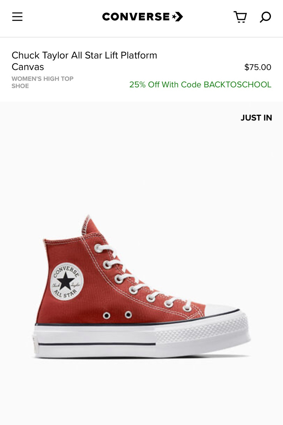 all star platform converse — size down 1/2 size, I get a 6.5 and I’m a true 7 normally. 

25% off right now with code BACKTOSCHOOL

#LTKSeasonal #LTKshoecrush #LTKBacktoSchool