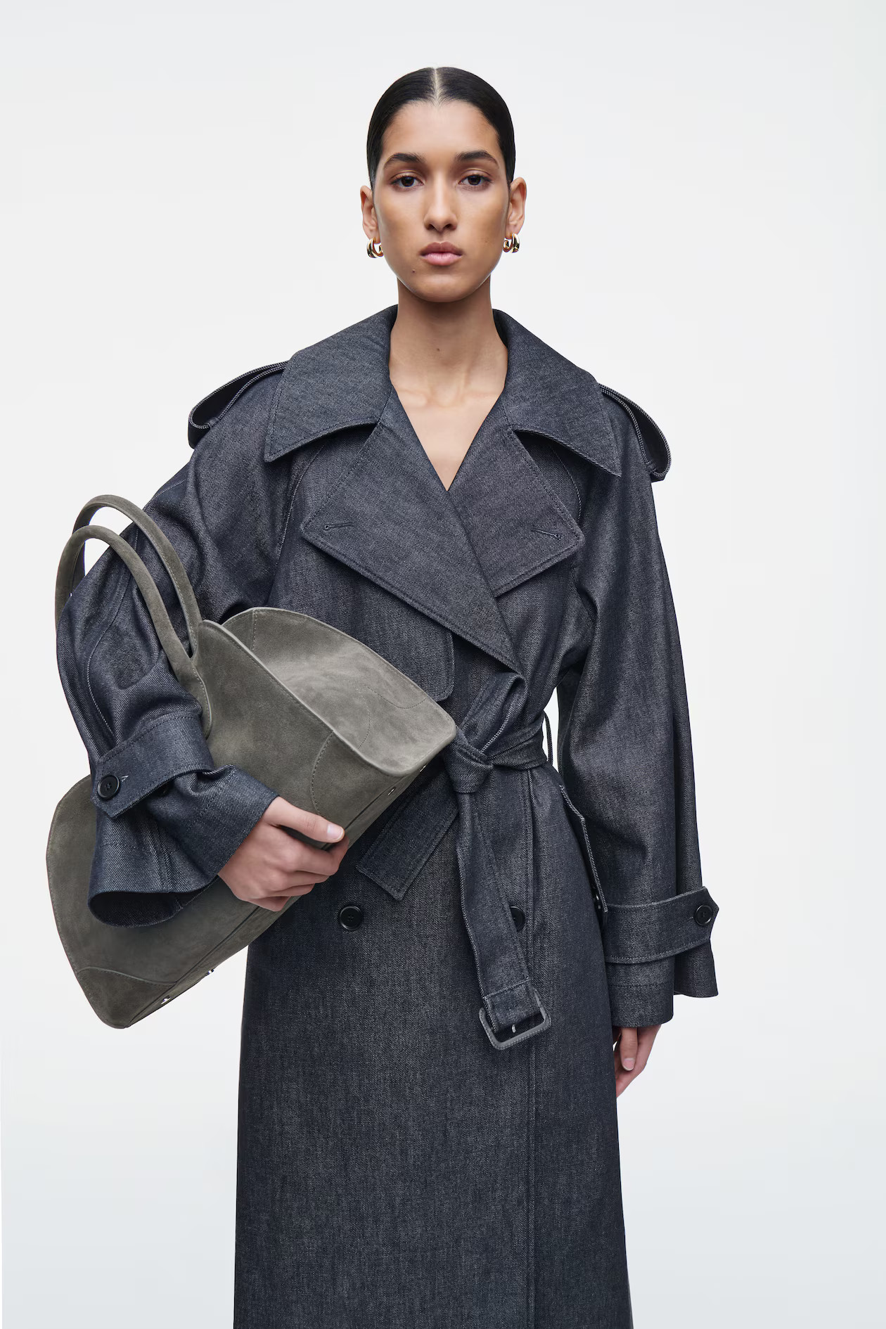 SMALL STUDIO BOWLING BAG - LEATHER - GRAY | COS | COS (EU)