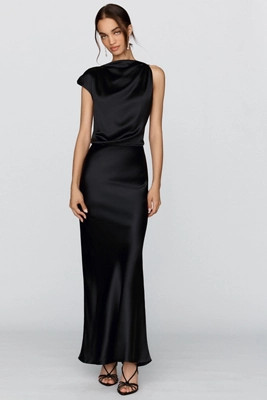 Satin Cowl Maxi Dress | Anthropologie (US)