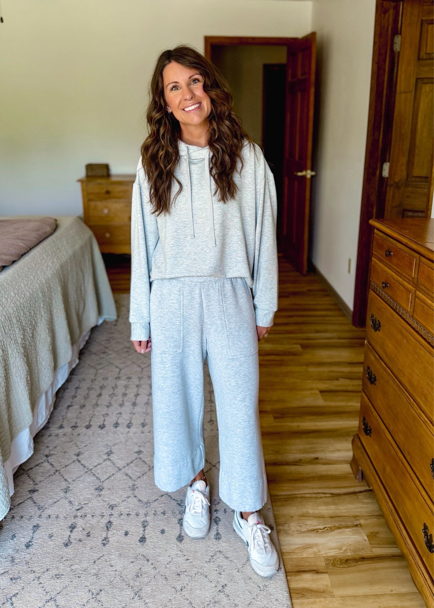 cozy and cute matching set🥰

 small in both the hoodie and sweatpants! I’ve had the sweatpants for 3+ years and the matching hoodie makes such a fun set! small in my grey tank. Size 6.5 in my sneakers.

#LTKPetite #LTKmomlife #LTKootd