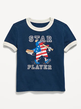 Short-Sleeve Unisex Ringer Graphic T-Shirt for Toddler | Old Navy (US)