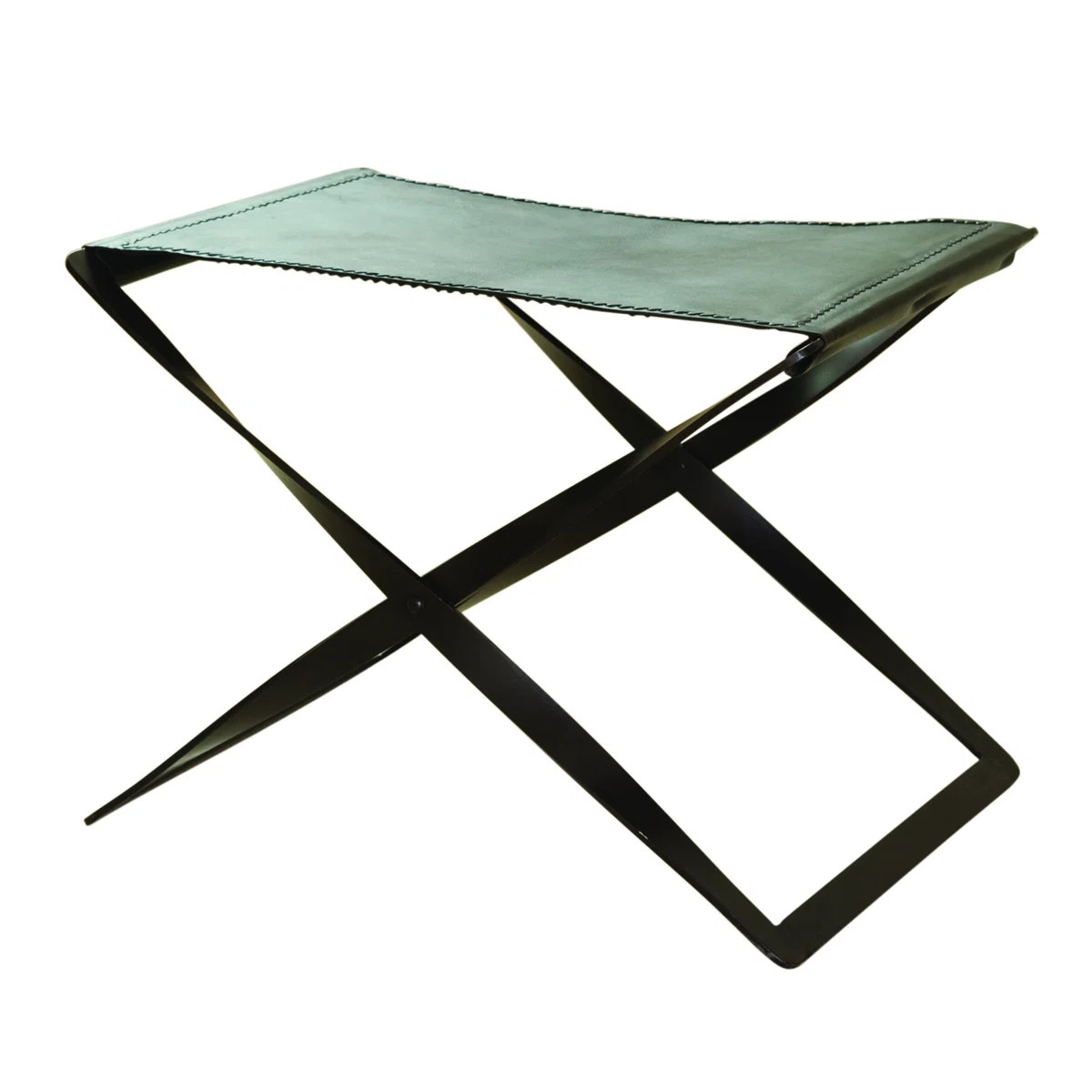 Folding Stool-Brown Leather | Wayfair North America