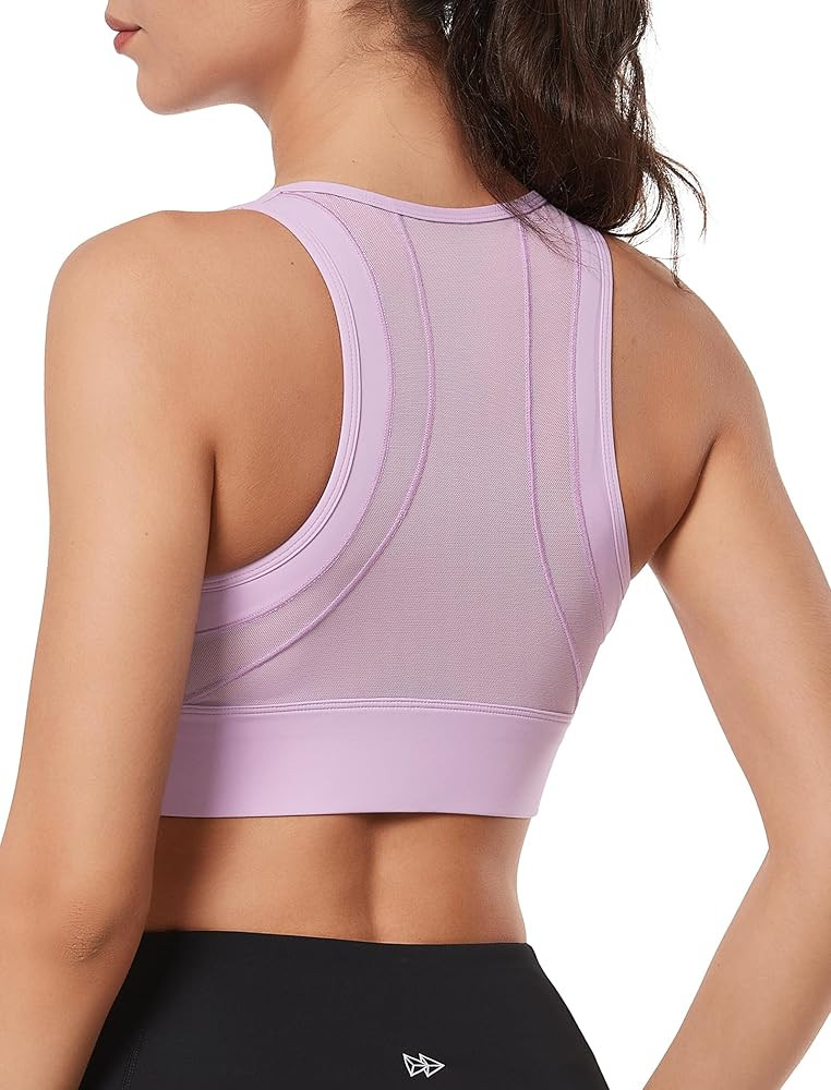 Yvette High Impact Sports Bras for Women Large Bust Zip Front Closure Sports Bra High Support for... | Amazon (US)