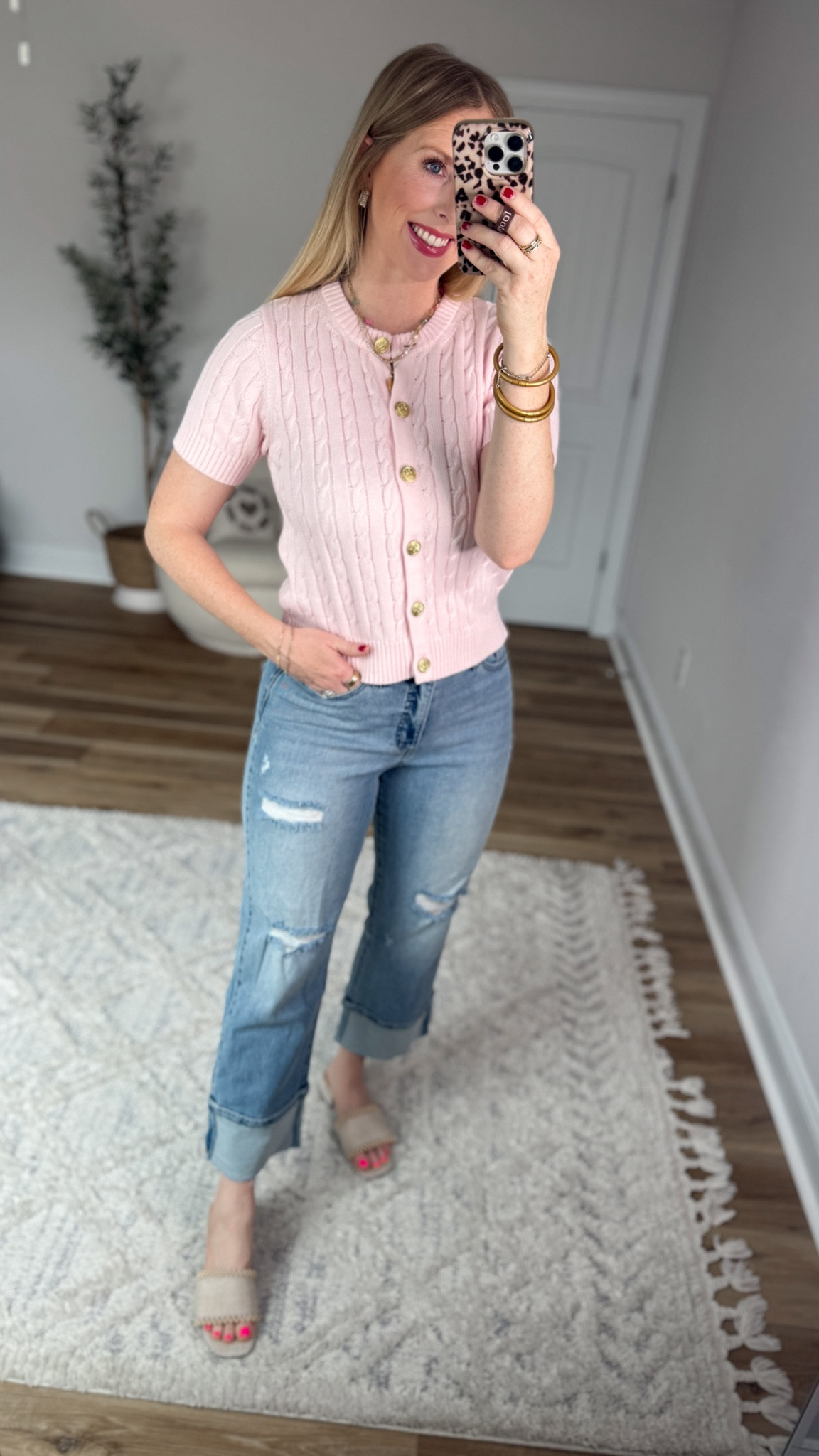 Daily try on, Walmart outfit, Walmart fashion, Walmart try on, free assembly, gold button cardigan 

#LTKmomlife #LTKootd