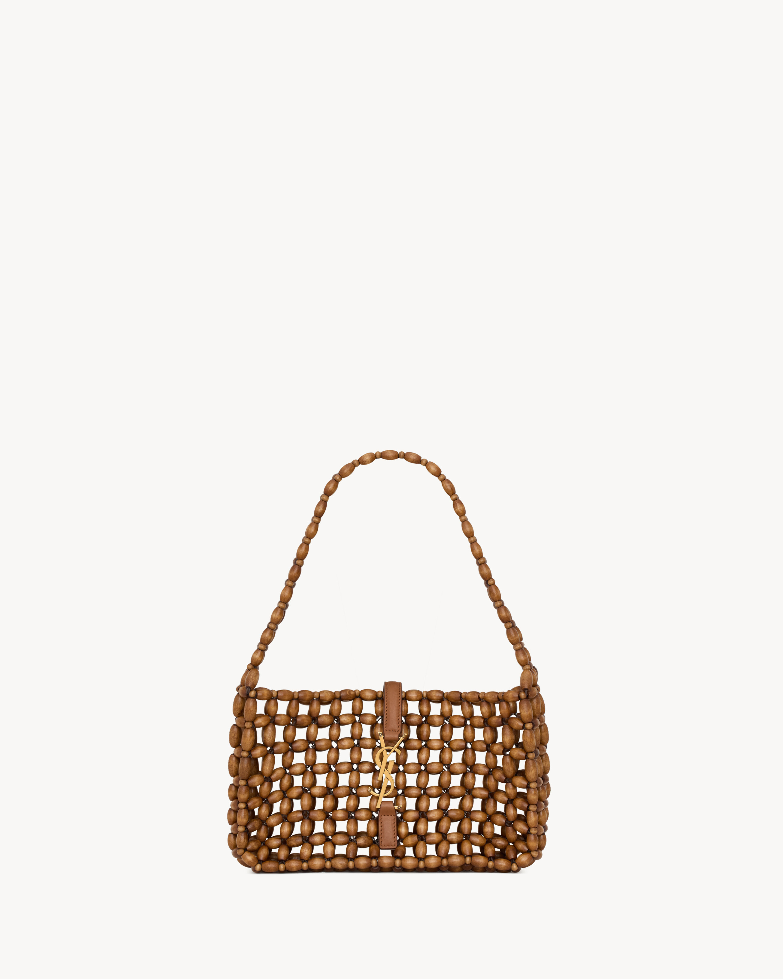 Saint Laurent Le 5 À 7 In Wood Beads - Amber - Women - One Size | Saint Laurent Inc. (Global)