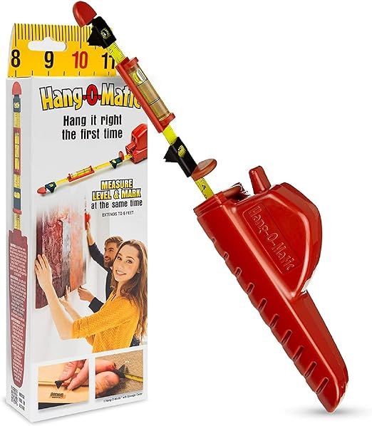 Hang-O-Matic All-in-One Picture Hanging Tool, Picture Hanger, Picture Frame Level Ruler, Perfect ... | Amazon (US)