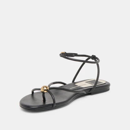 Kenley Sandals Black Leather | DolceVita.com