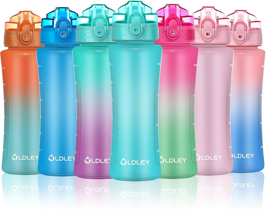 OLDLEY Kids Water Bottle with Straw for School Girls Boys, 15 oz Unbreakable Leak-Proof BPA-Free ... | Amazon (US)