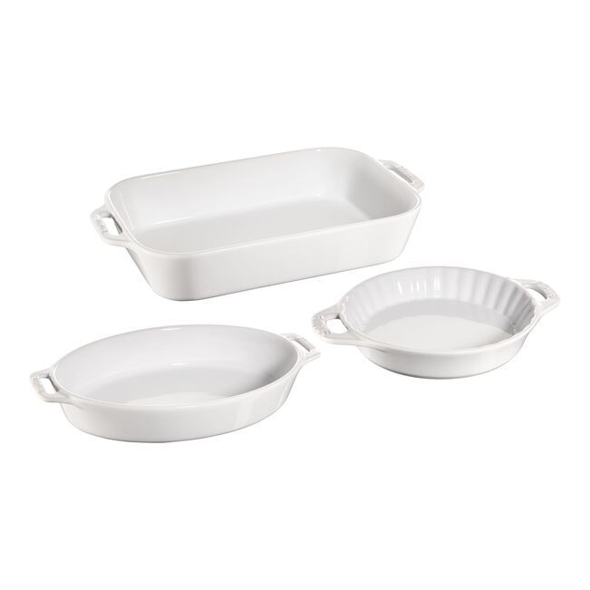 3-pc, Mixed Baking Dish Set, white | The ZWILLING Group Cutlery & Cookware