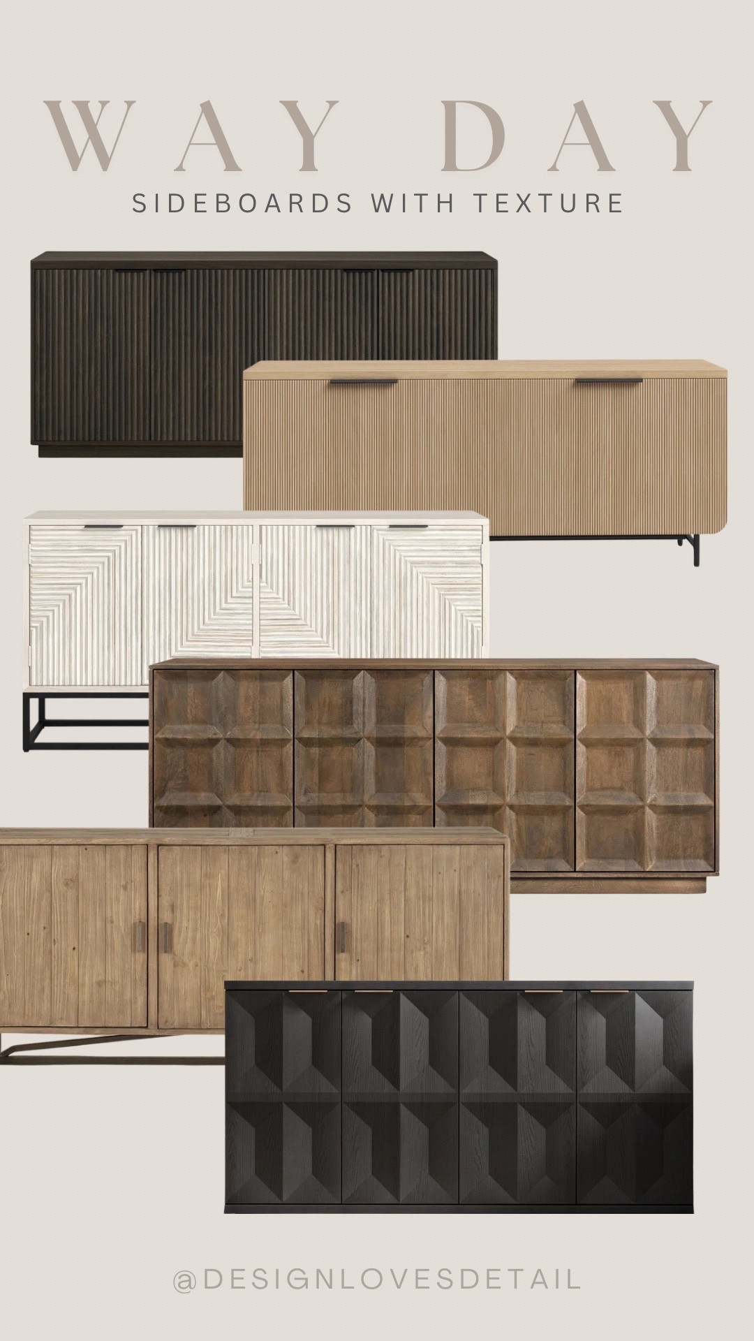 Check out these discounts!!! Cabinets & sideboards for every budget! I love the texture on these 

#LTKHome #LTKSaleAlert #LTKdayinmylife