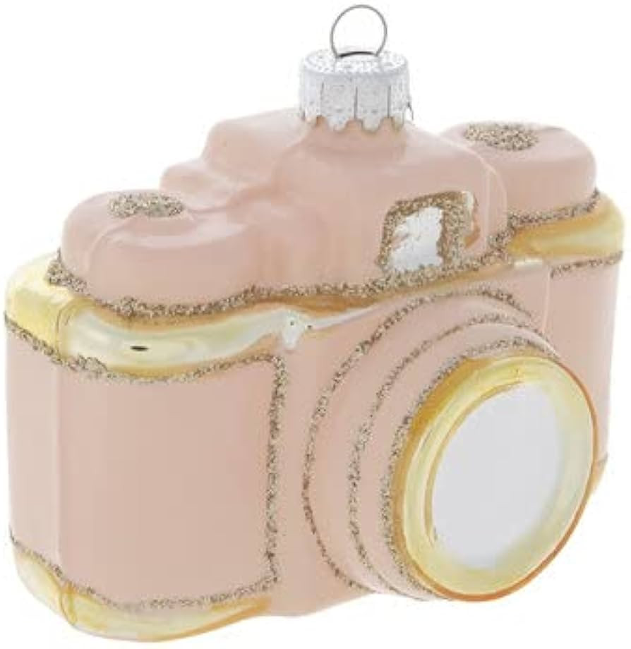 Robert Stanley Pink Camera Glass Christmas Tree Ornament | Amazon (US)