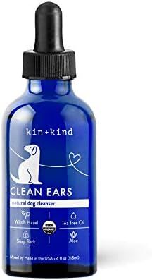 kin+kind Organic Ear Cleaner for Dogs (4 fl oz) - Eliminates Waxy Buildup, Odor and Itchy Irritat... | Amazon (US)