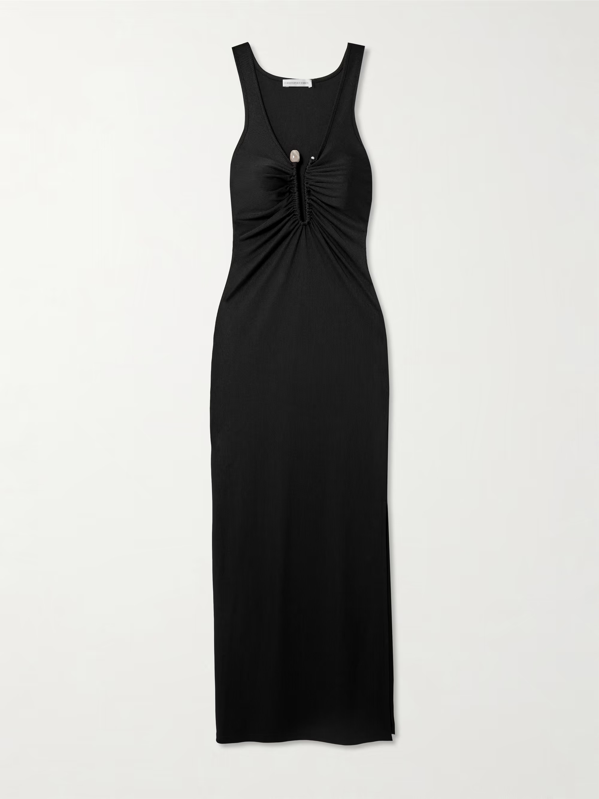Crystal-embellished ruched stretch-jersey maxi dress | NET-A-PORTER (UK & EU)