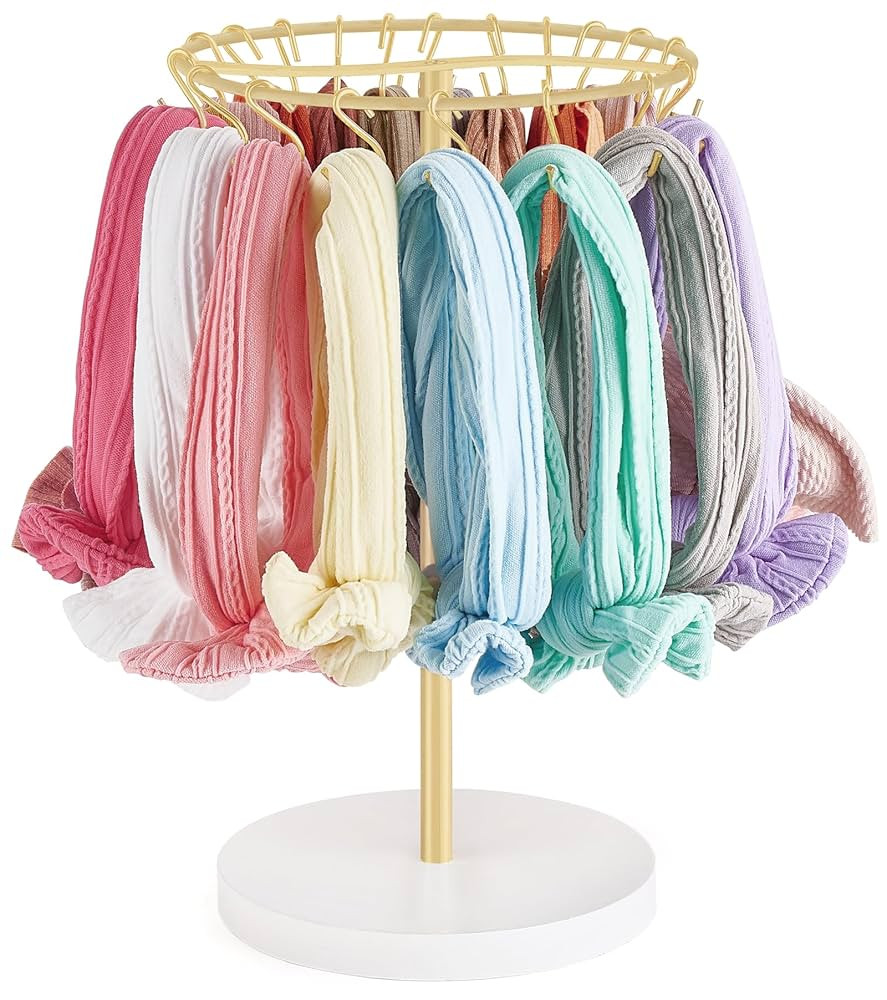 Dahey Headband Holder Hair Bow Organizer for girls with 30 Hooks Metal Baby Bow Holder for Girls ... | Amazon (US)