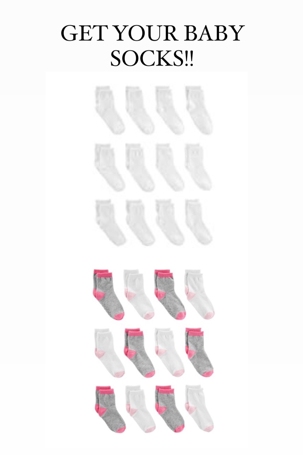 When I was building my registry is was nearly impossible to find baby socks!!! Idk why but they were always sold out!!  Get your baby socks while they’re in stock lol 
#babysocks 

#LTKbaby #LTKunder50