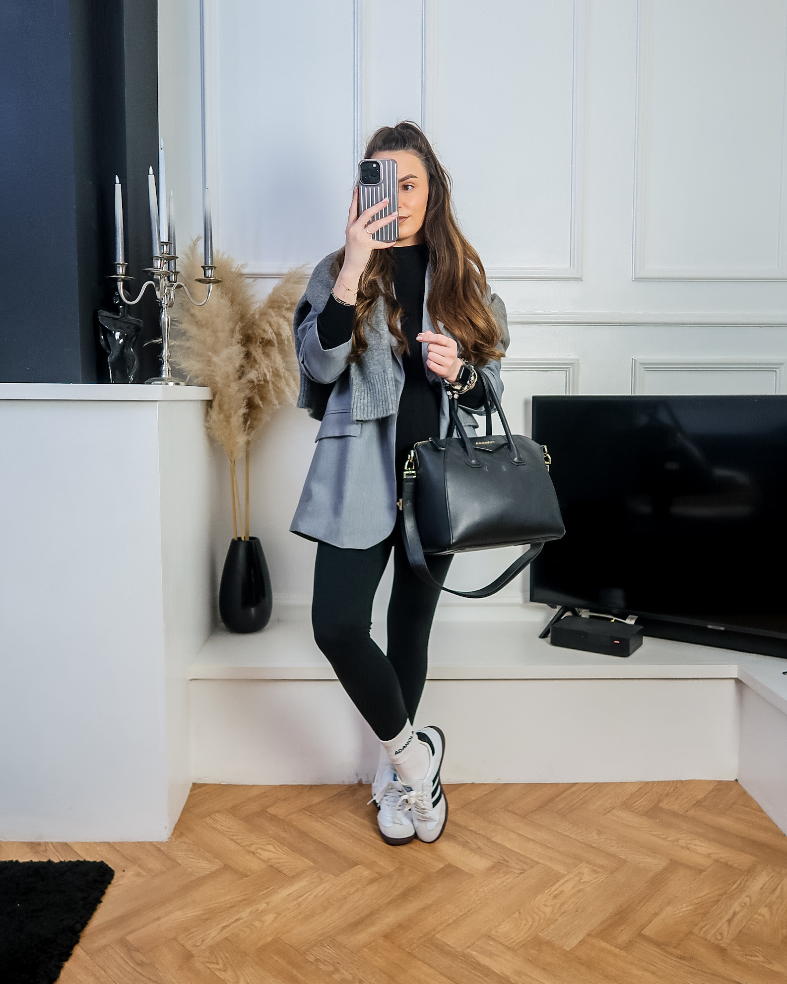 casual chic outfit, effortless street style, winter fashion, leggings and blazer look, Adidas Samba styling, neutral outfit inspo, UK fashion trends, minimal streetwear, fashion influencers UK 

#LTKuk #LTKstyletip #LTKeurope