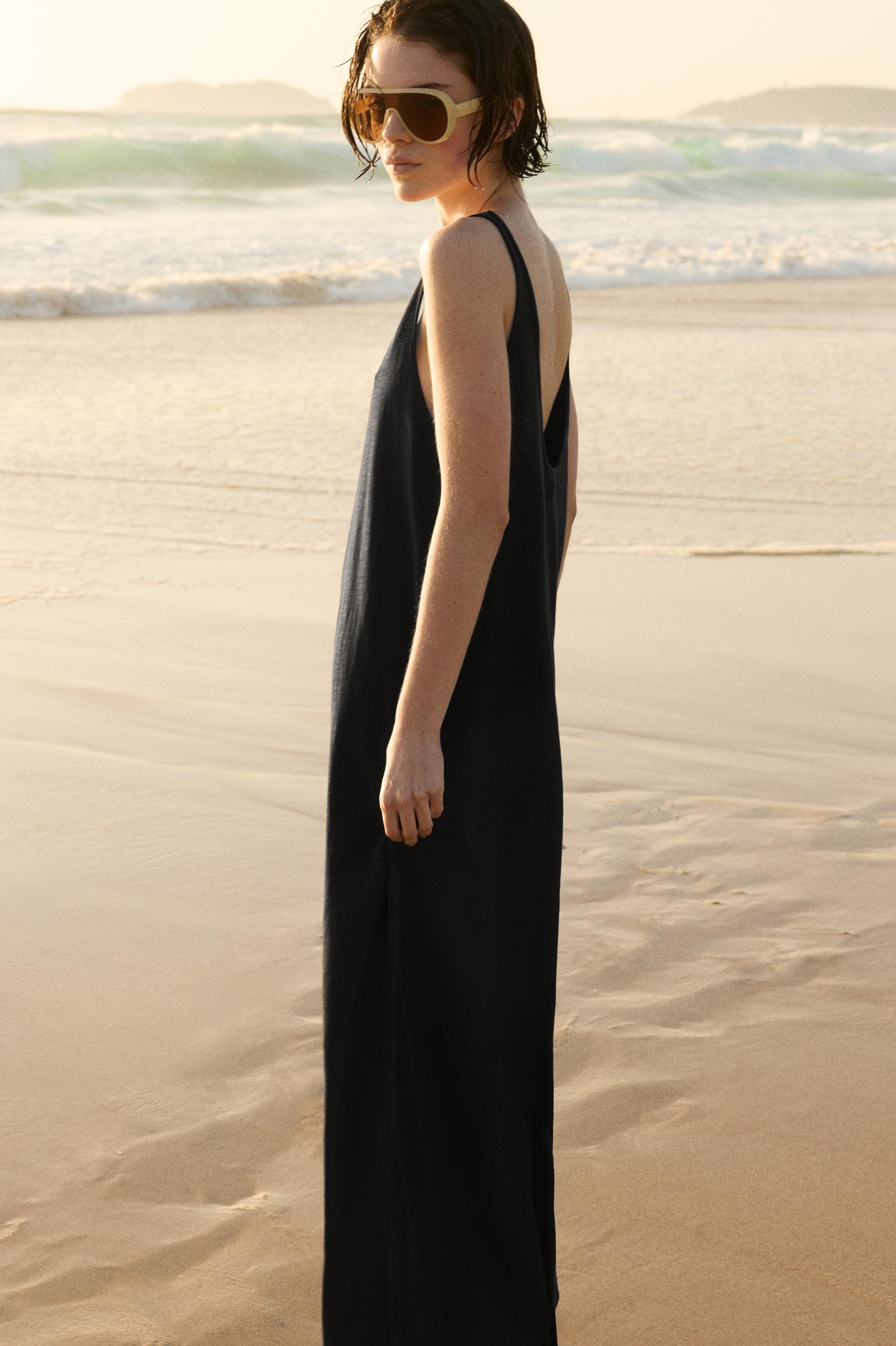 Strappy midi dress | Pull&Bear United Kingdom | PULL and BEAR UK