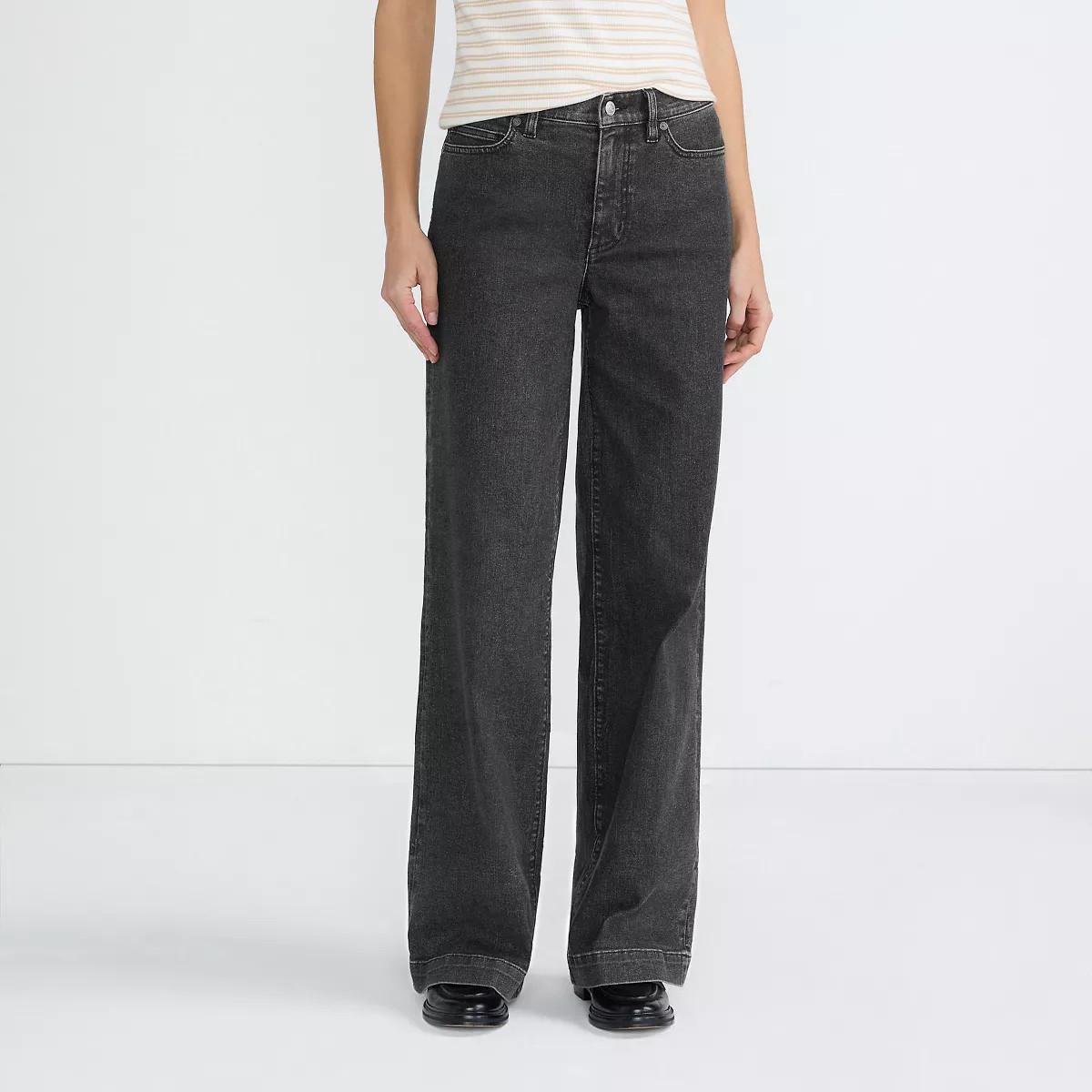 Lands' End Women's Recover High Rise Wide Leg Blue Jeans | Target