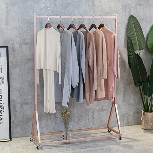 FURVOKIA Modern Simple Heavy Duty Metal Rolling Garment Rack with Wheel,Retail Display Clothing Rack | Amazon (US)