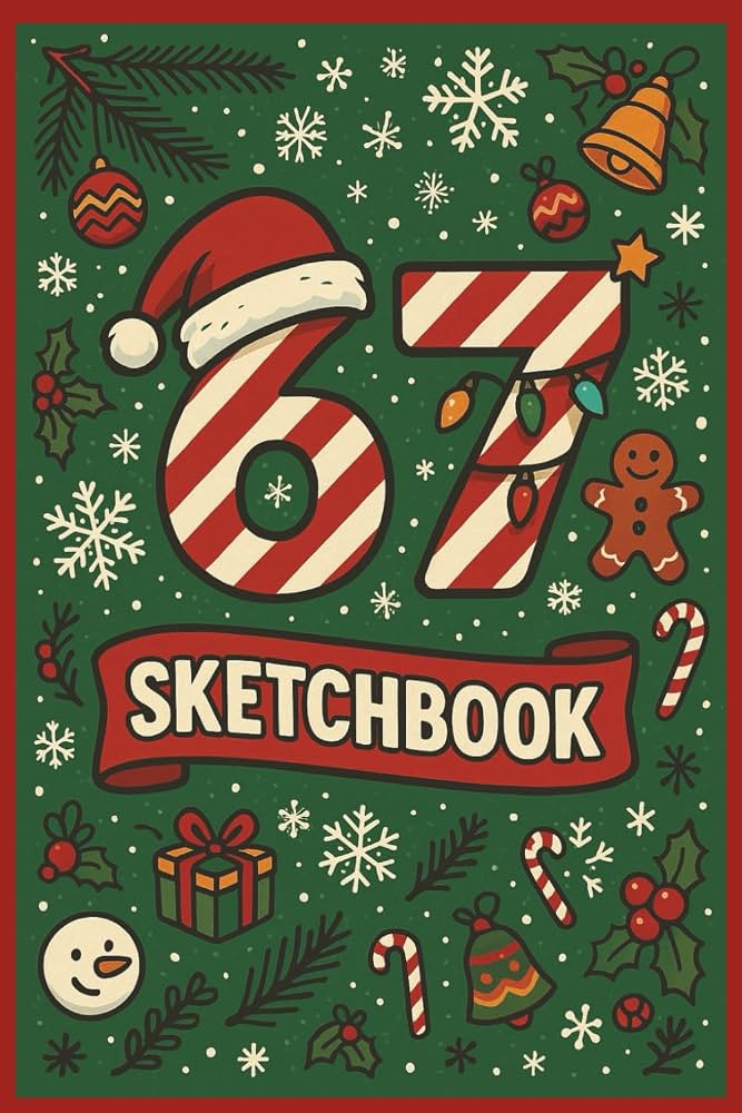 Six Seven Christmas Sketchbook: 120 Blank Pages, 8.5 x 11 Drawing Pad for Kids • “67” Chris... | Amazon (US)