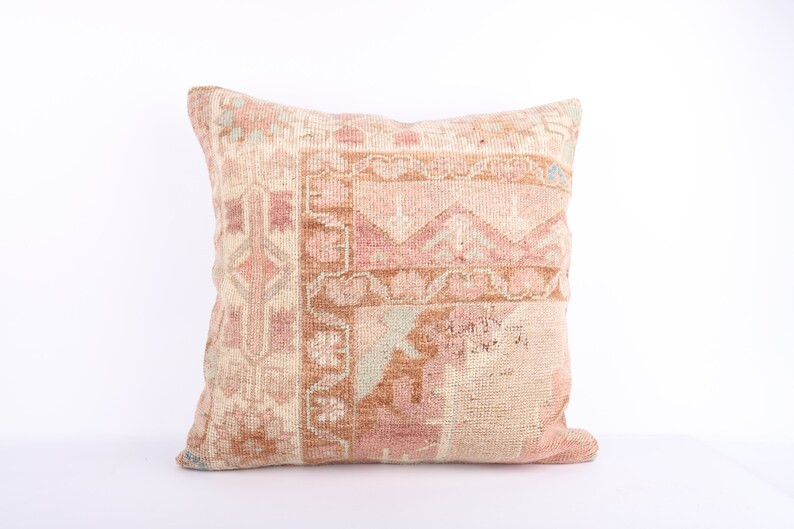 Bohemian Kilim Pillow, 24x24 Pillow Case, Decorative Throw Pillow, Aztec Cotton Pillow, Ethnic Pi... | Etsy (US)