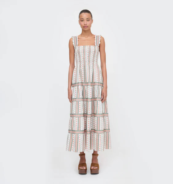 The Kimmy Nap Dress - Cosmos Floral Stripe | Hill House Home US