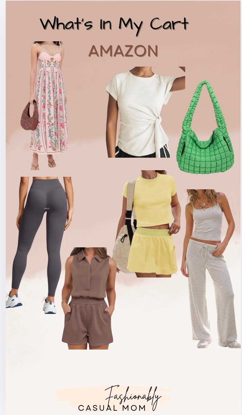 What’s in my cart- Amazon
Leggings
2 piece set
Romper
Maxi dress
Spring top


#LTKActive #LTKgrwm #LTKootd