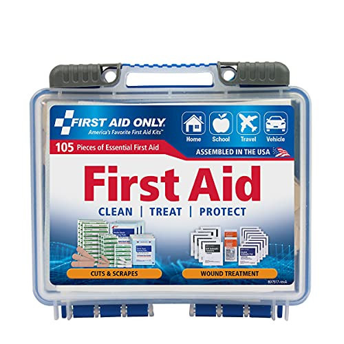 First Aid Only 91249 On-The-Go All-Purpose Emergency First Aid Kit for Car, Travel, Home and Business, 105 Pieces | Amazon (US)