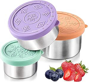 Stainless Steel Snack Containers for Kids, Stainless Steel Lunch Containers for Kids, Stainless S... | Amazon (US)