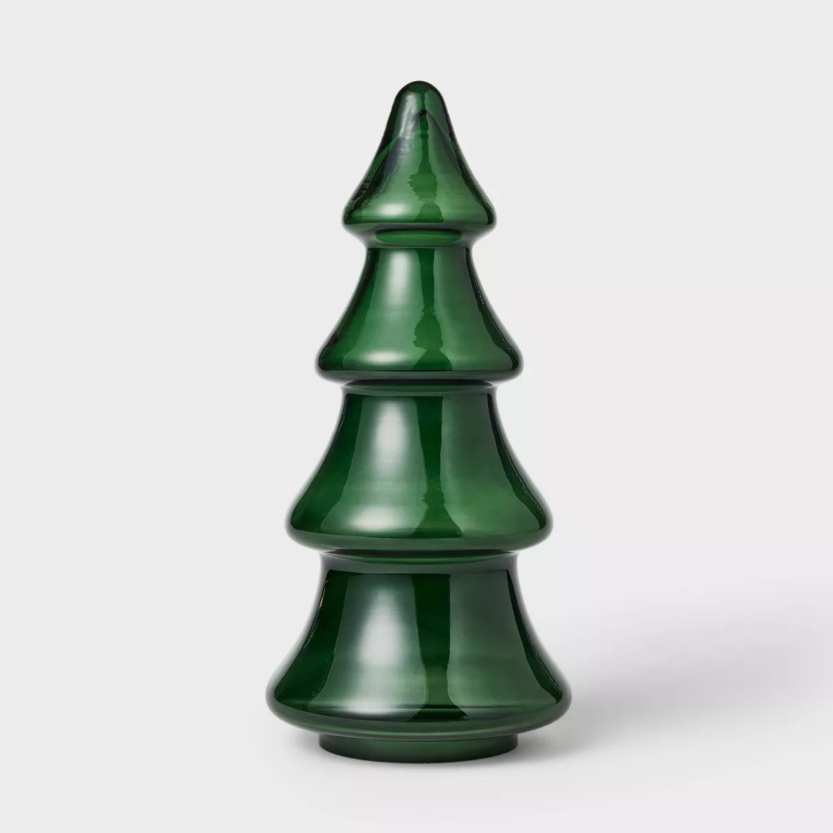 Tiered Glass Tree Ornament Green - Threshold™ designed with Studio McGee | Target