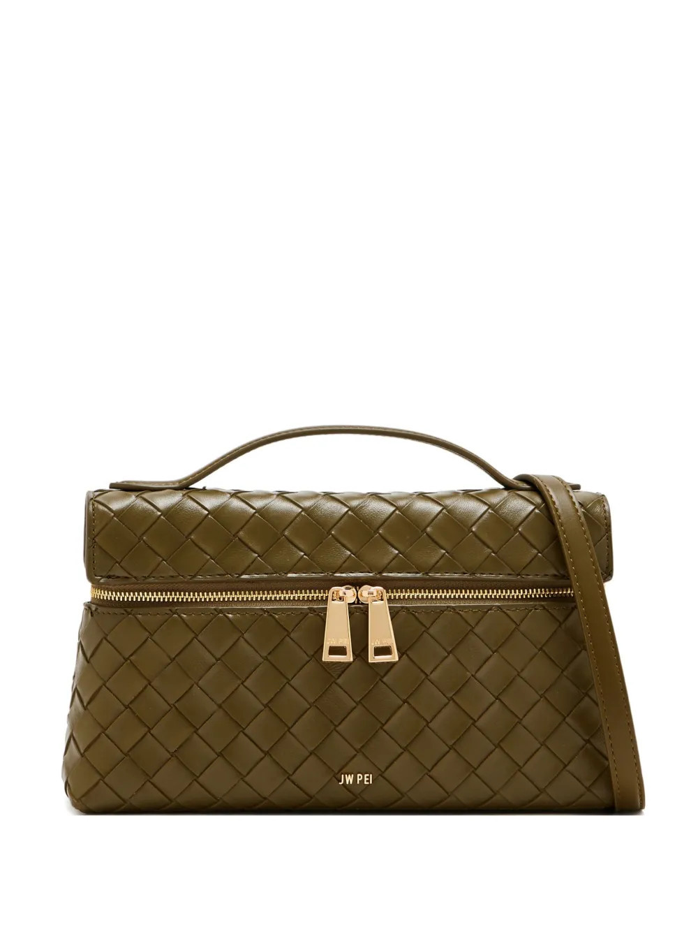 JW Pei woven top-handle satchel - Green | Farfetch Global