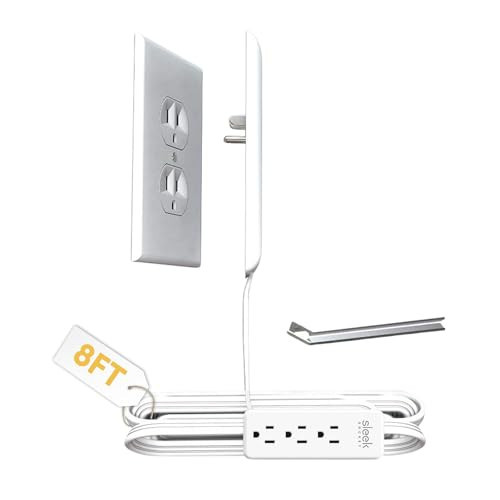 Sleek Socket No Shock Child Protector, Outlet & Plug Concealer with Protective Cord Clips, 8-Foot Flat Extension Cord with Multiple Outlets, Baby Proofing Outlet Cover, No Access To Dangerous Cords | Amazon (US)