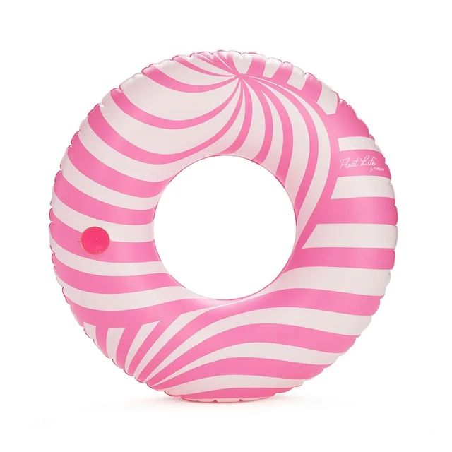 Float Life by Funboy Inflatable Tube Pool Float, Pink Twist, Cup-Holder, 43'' Oversized Ring, Chi... | Walmart (US)