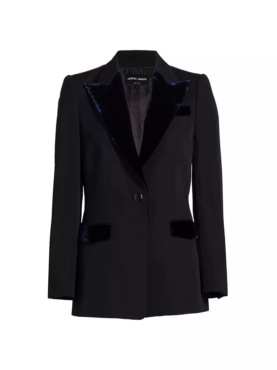 Velvet-Embellished Single-Breasted Jacket | Saks Fifth Avenue