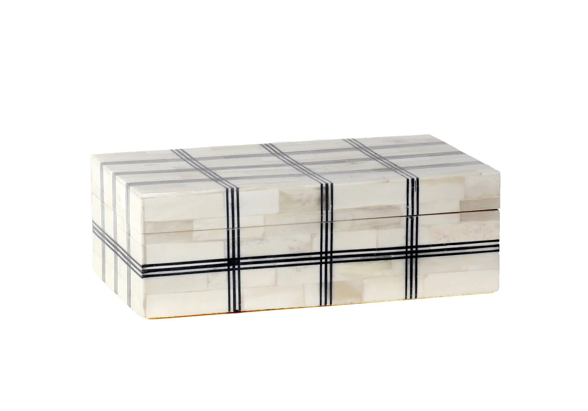 DOMINO PLAID BOX | Alice Lane Home Collection