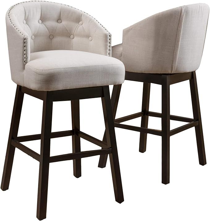 Christopher Knight Home 295977 Ogden Barstool, 2-Pcs Set, Beige | Amazon (US)