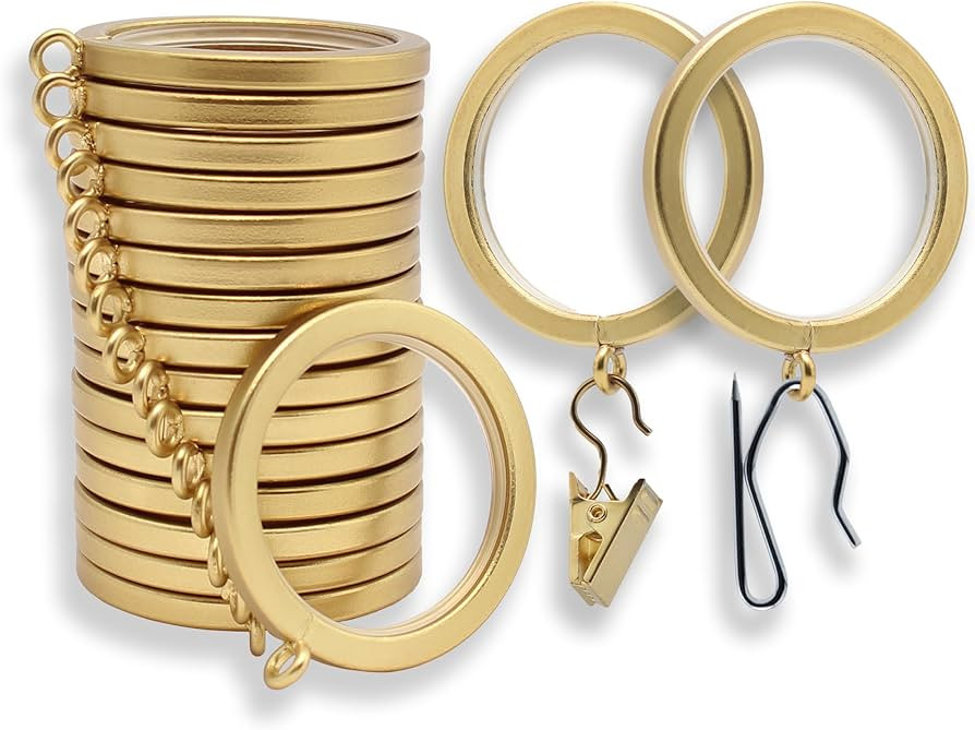BlastHome® Luxury Curtain Rings – Premium Metal with Quiet, Smooth Nylon Inserts – Pinhooks ... | Amazon (US)