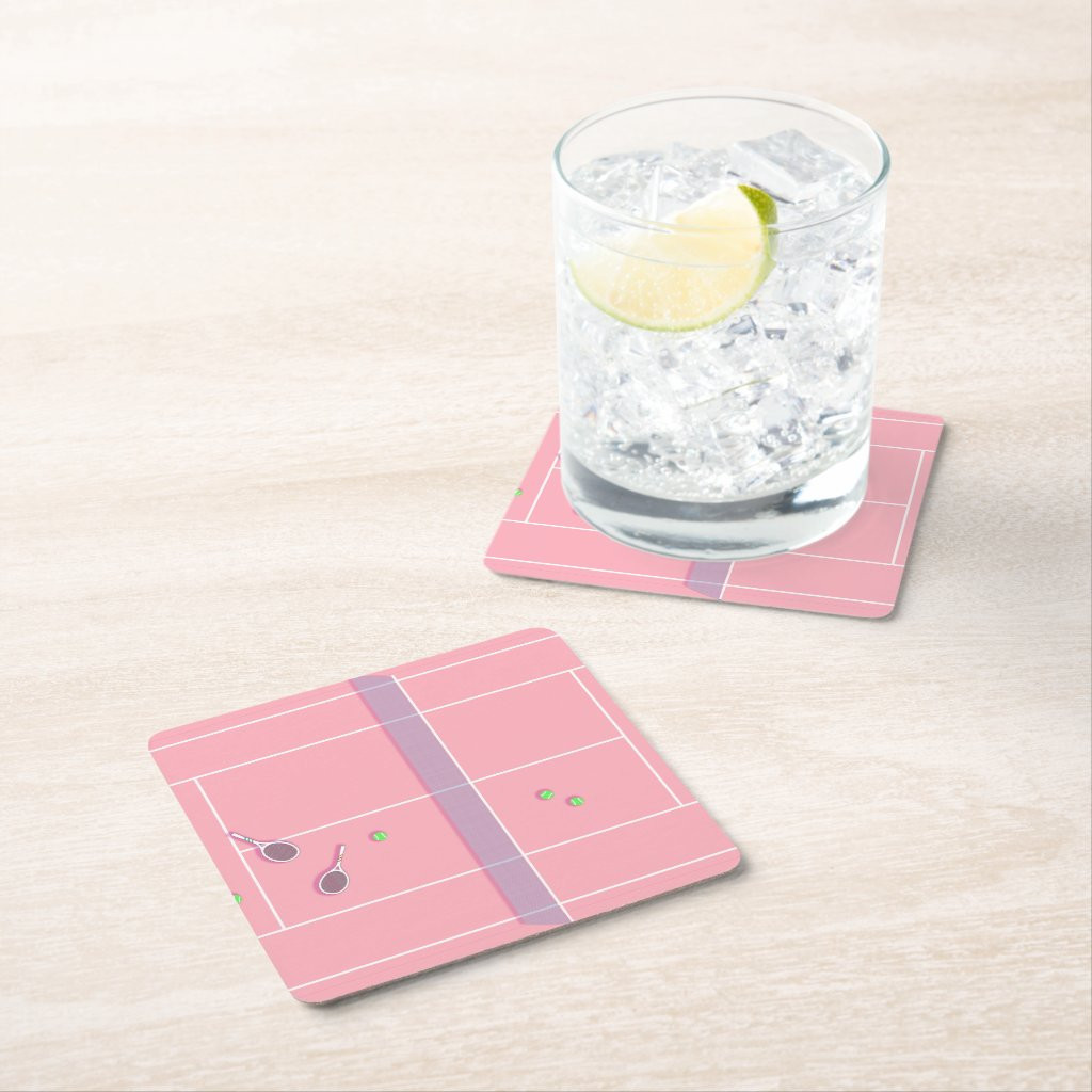 Pink Tennis Court Preppy Modern Tennis Player | Zazzle
