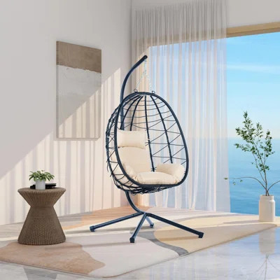 Patio Chair With Stand For Bedroom, Living Room, Balcony, Patio Armchair For Outdoor | Wayfair North America
