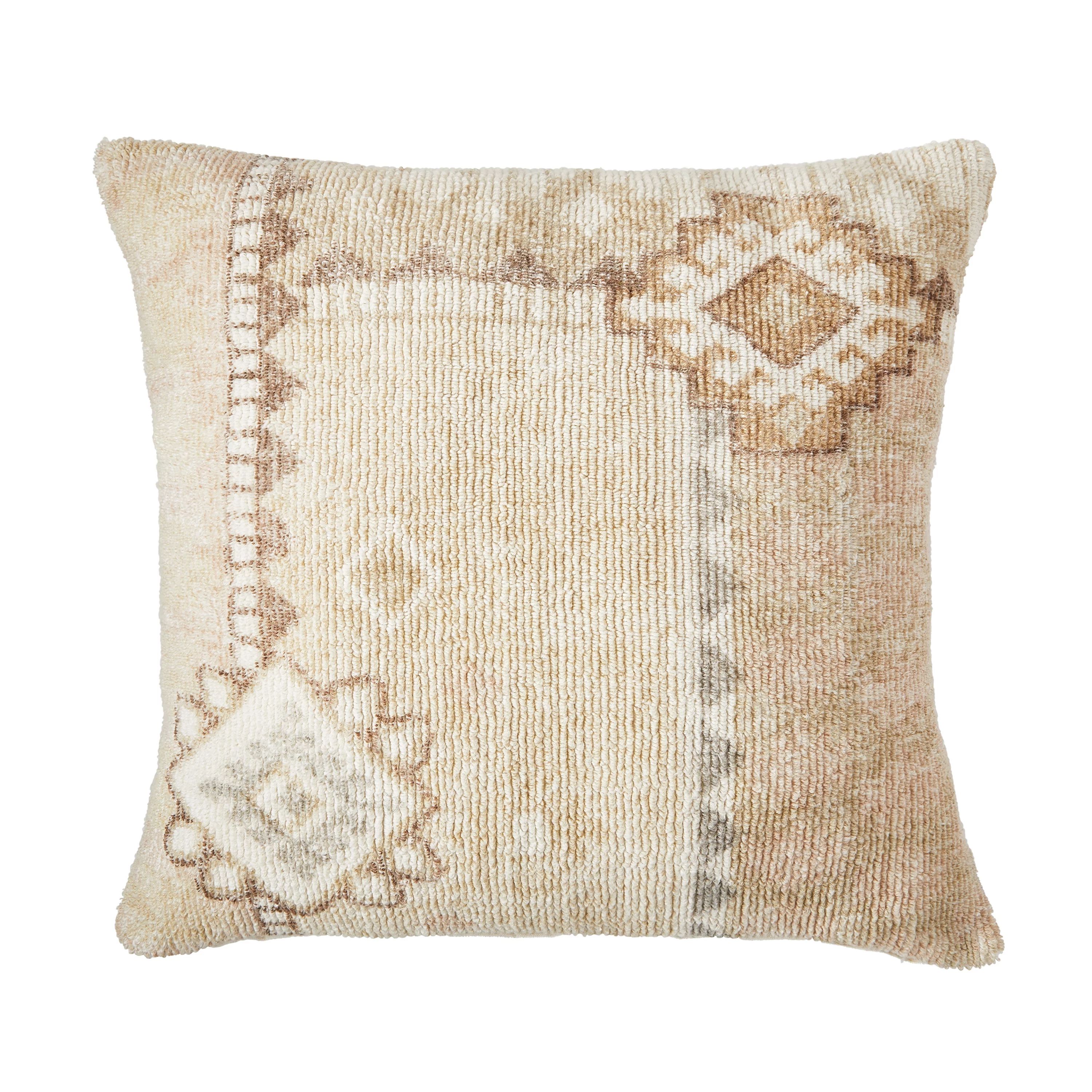 Better Homes & Gardens Beige Persian Patchwork 22" x 22" Pillow by Dave & Jenny Marrs | Walmart (US)