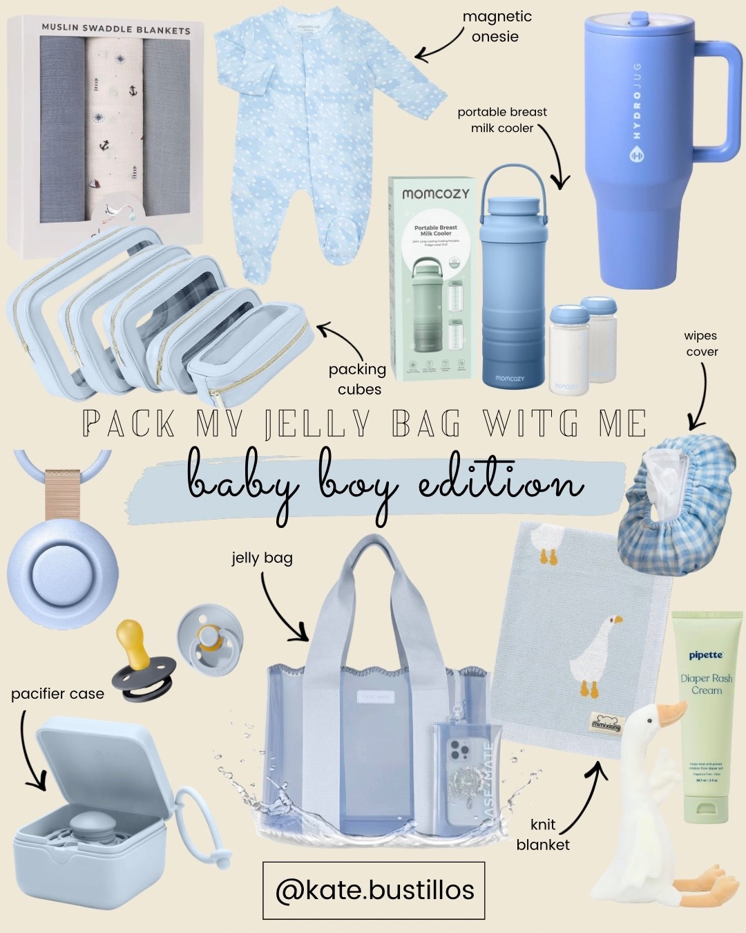Pack my Blue Jelly Baby Bag with me! These sr some of my baby staples I always carry with me #boymom I love a different kind of baby bag and this jelly tote is everything 

#LTKBump #LTKBaby #LTKmomlife