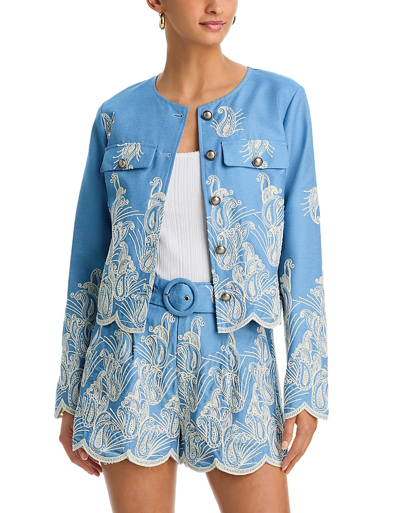 Aqua Embordered Blazer - Exclusive | Bloomingdale's (US)