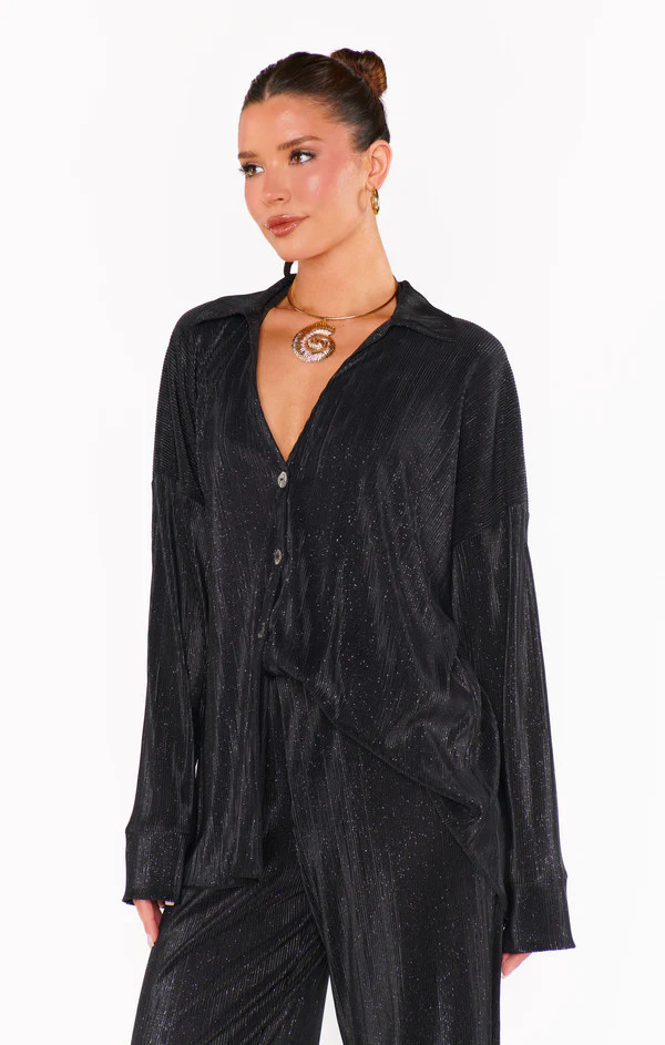 Everywhere Top ~ Black Pleat | Show Me Your Mumu